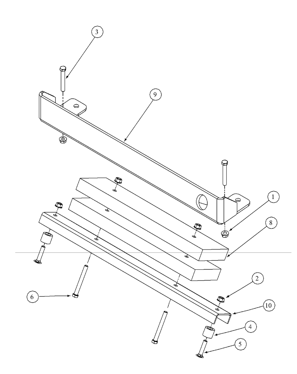Rear Bumper Diagram and Parts List for M54-KW 53BB5DBW750-23-HP Cub Cadet Lawn Tractor